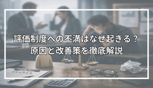 評価制度への不満はなぜ起きる？原因と改善策を徹底解説