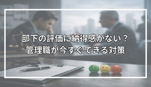 部下の評価に納得感がない？管理職が今すぐできる対策